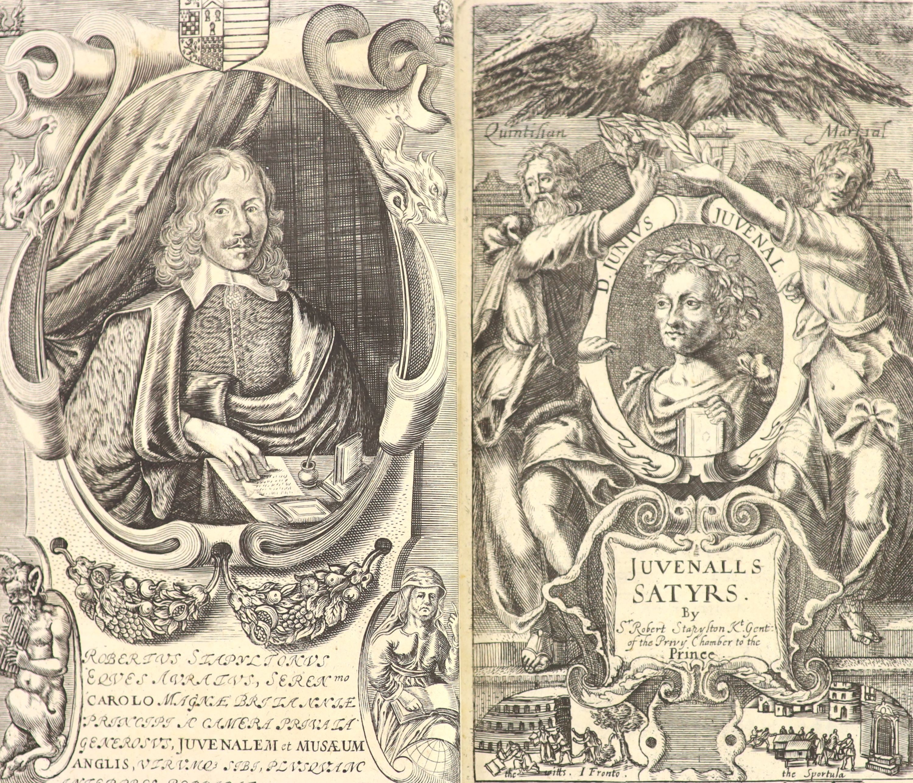 Juvenal. Juvenal's Satyrs or, a Survey of the Manners and Actions of Mankind. With arguments, marginall notes, and annotations ... by Sir Robert Stapylton.